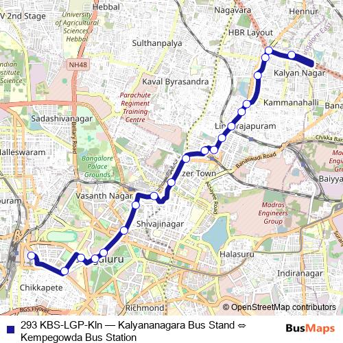 293 KBS-LGP-Kln bus Line Map
