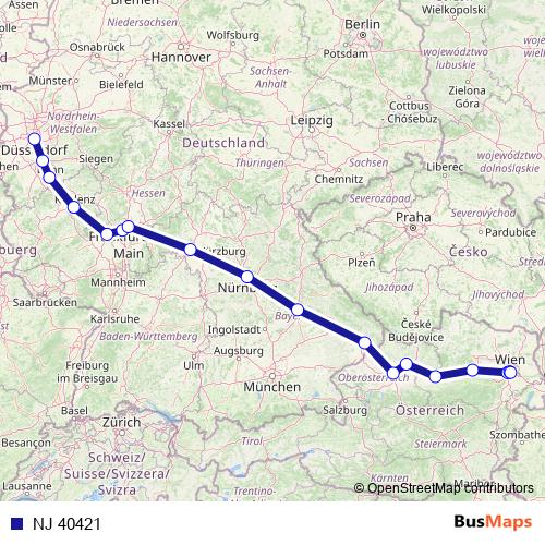 NJ 40421 rail Line Map