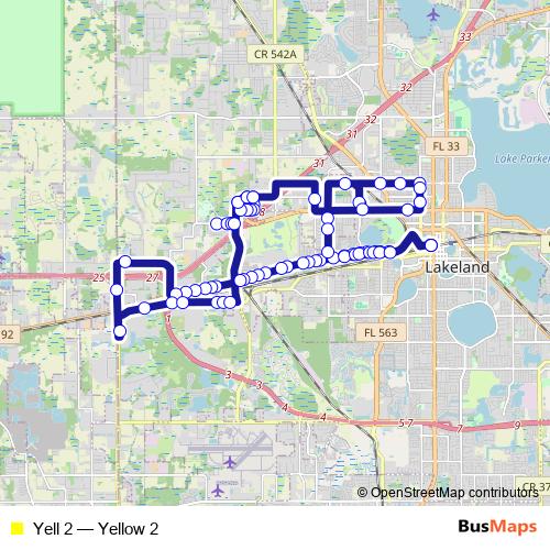 Yell 2 bus Line Map