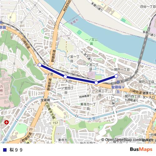 桜９９ bus Line Map