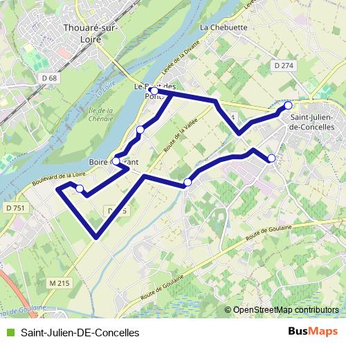 Saint-Julien-DE-Concelles bus Line Map