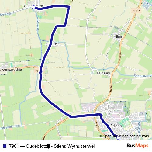 7901 bus Line Map