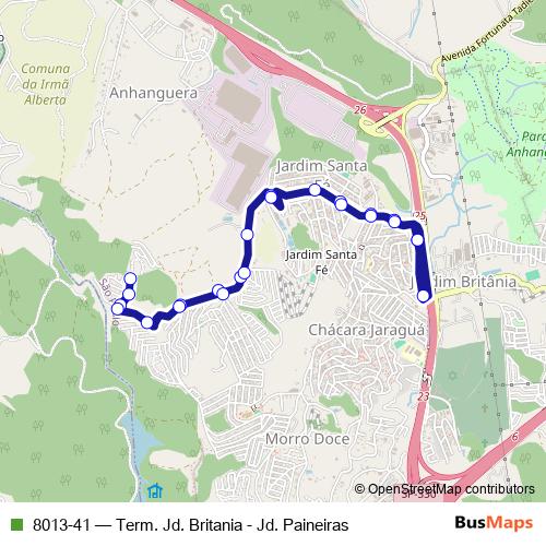 8013-41 bus Line Map