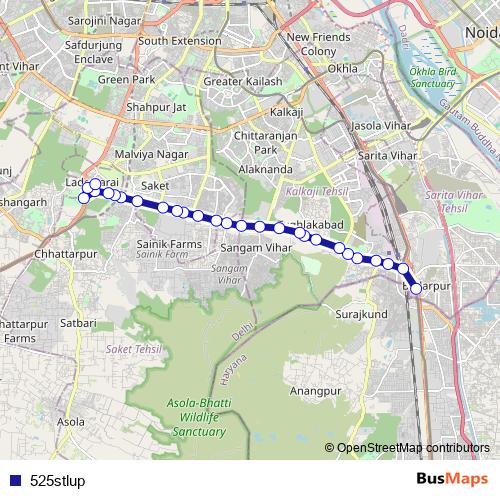 525stlup bus Line Map