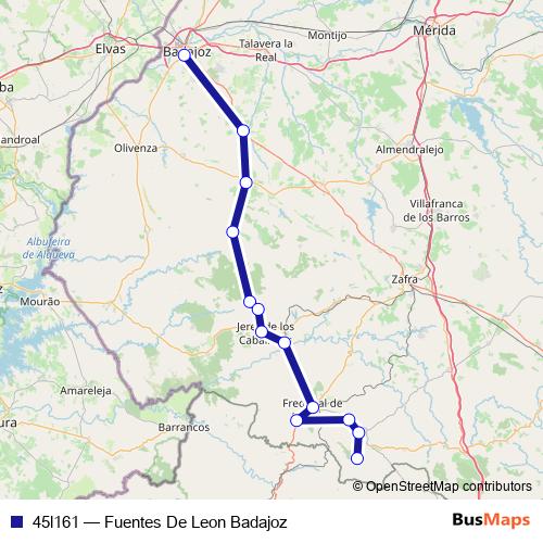 45l161 bus Line Map