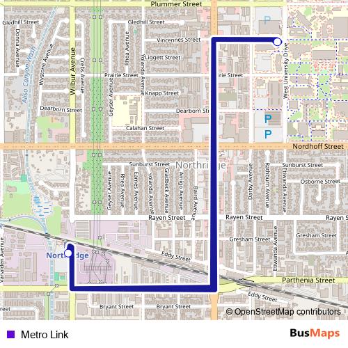 Metro Link bus Line Map