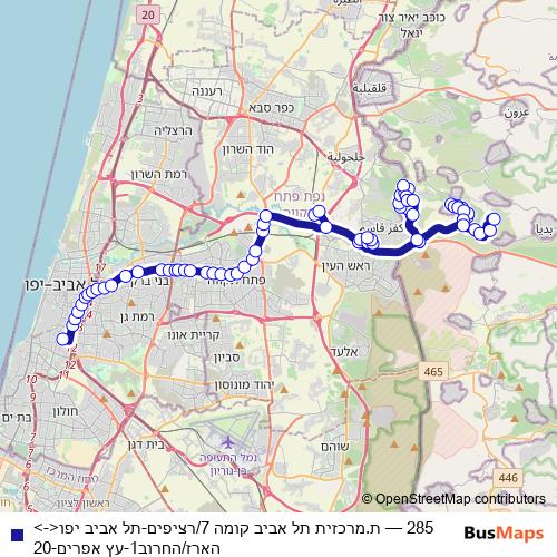 285 bus Line Map