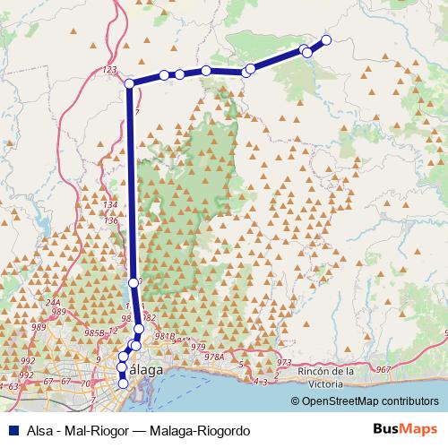 Alsa - Mal-Riogor bus Line Map