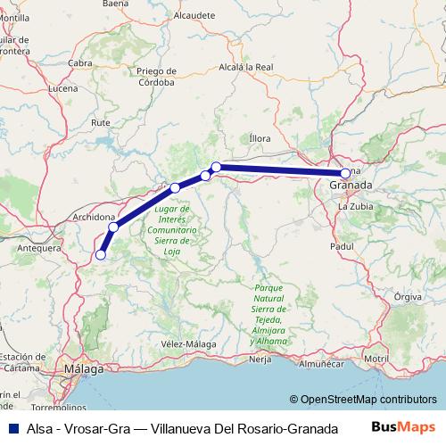 Alsa - Vrosar-Gra bus Line Map
