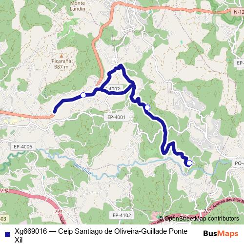 Xg669016 bus Line Map