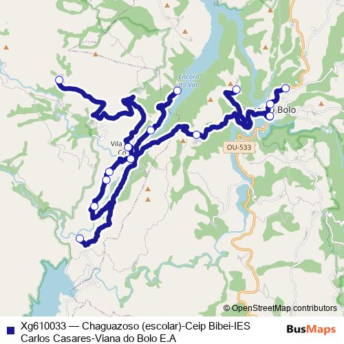Xg610033 bus Line Map