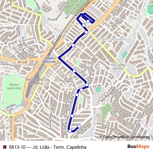 6813-10 bus Line Map