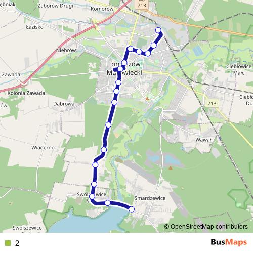 2 bus Line Map