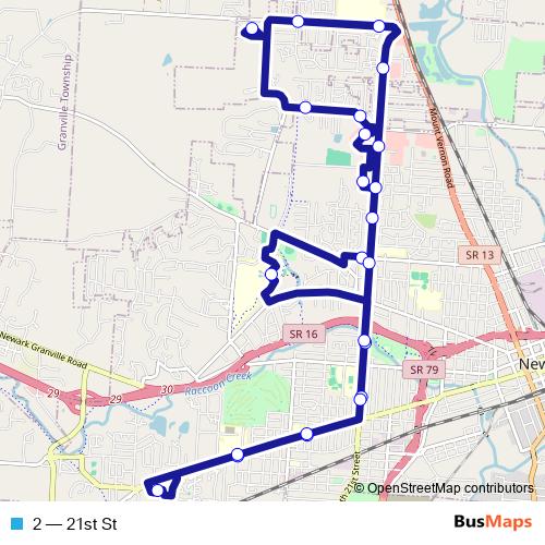 2 bus Line Map