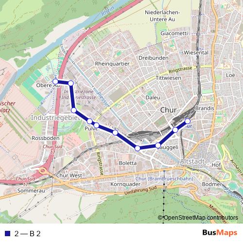 2 bus Line Map