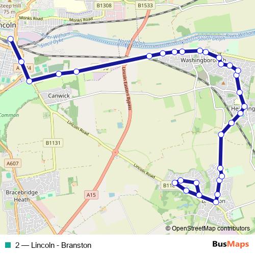 2 bus Line Map