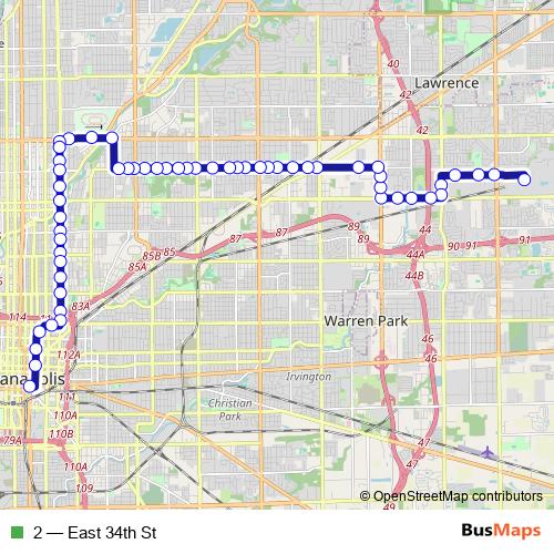 2 bus Line Map
