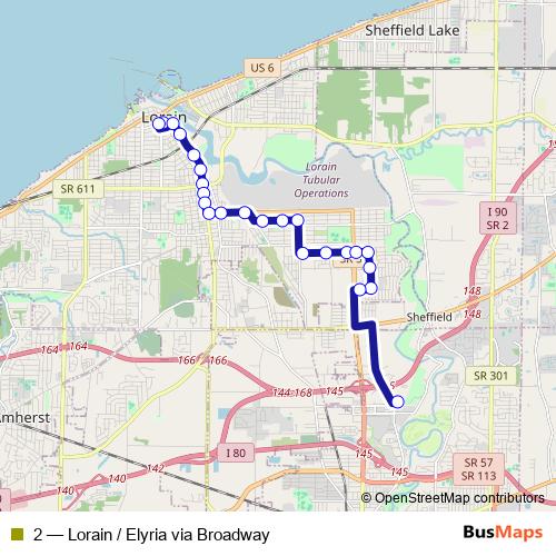 2 bus Line Map