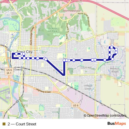 2 bus Line Map