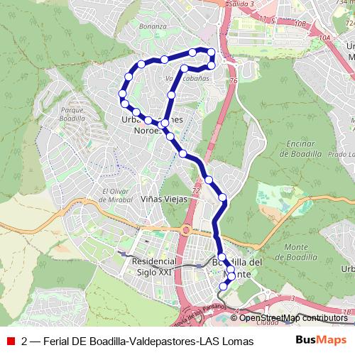 2 bus Line Map