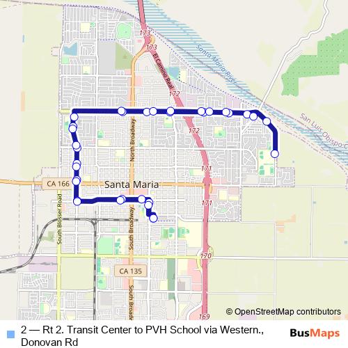 2 bus Line Map