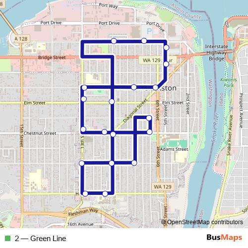2 bus Line Map