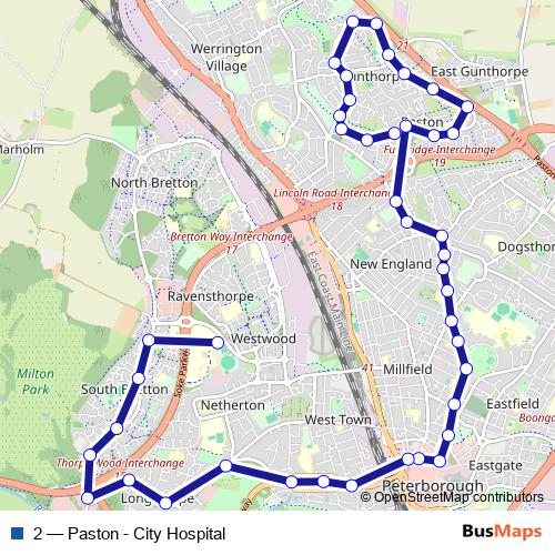 2 bus Line Map