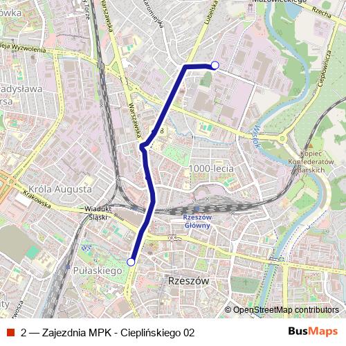 2 bus Line Map