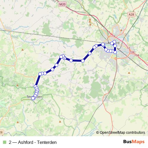 2 bus Line Map