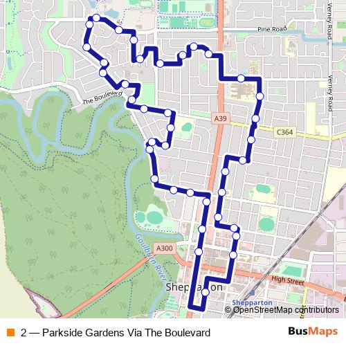 2 bus Line Map