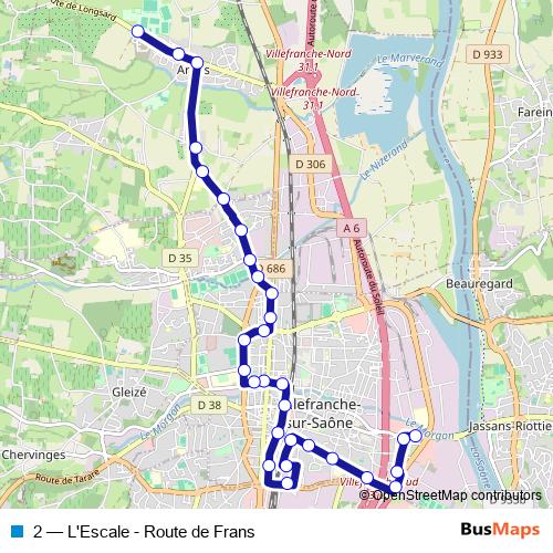 2 bus Line Map