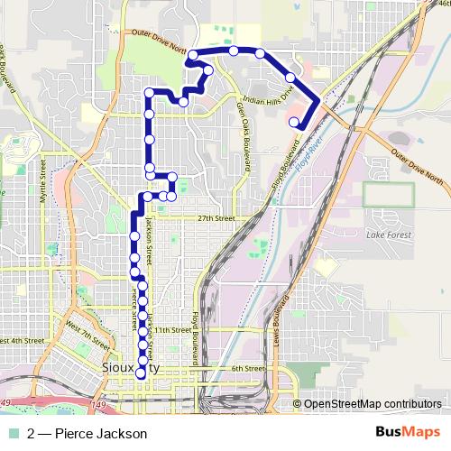 2 bus Line Map