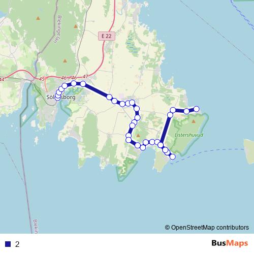 2 bus Line Map