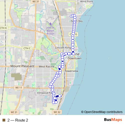 2 bus Line Map
