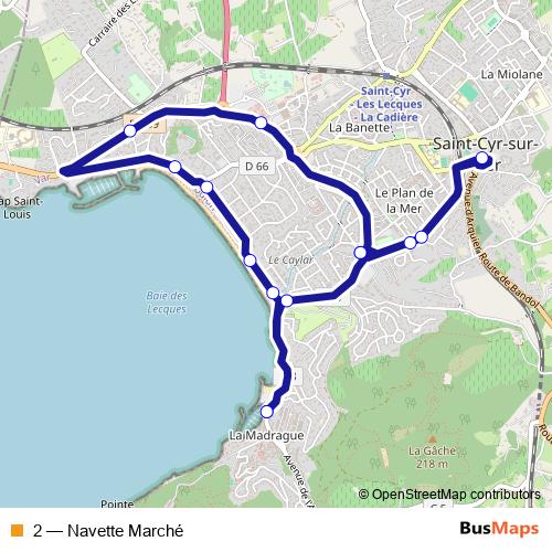 2 bus Line Map