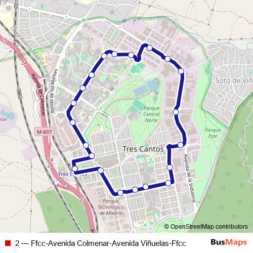 2 bus Line Map