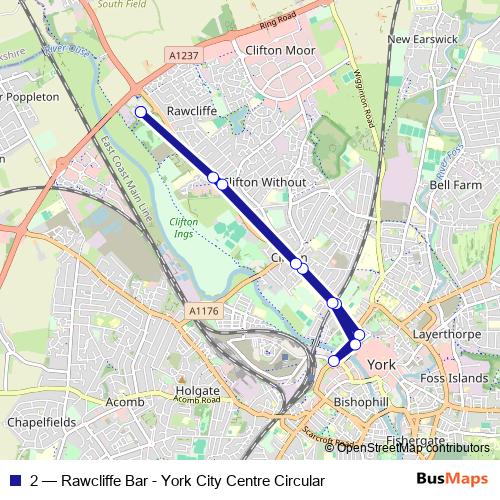 2 bus Line Map