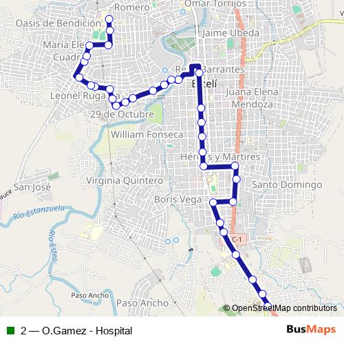 2 bus Line Map