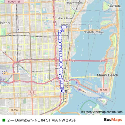 2 bus Line Map