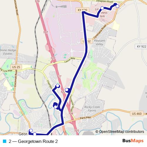 2 bus Line Map