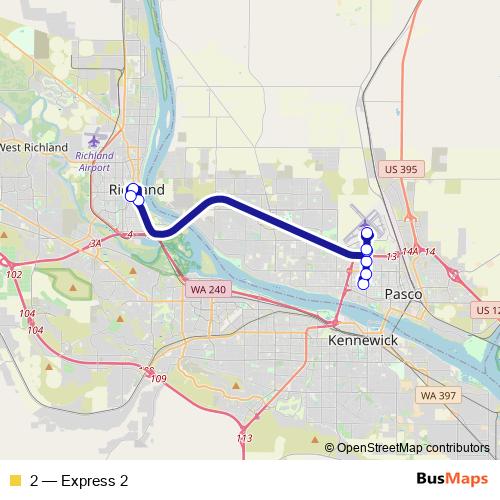 2 bus Line Map
