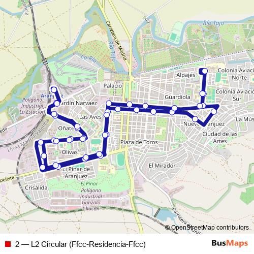 2 bus Line Map