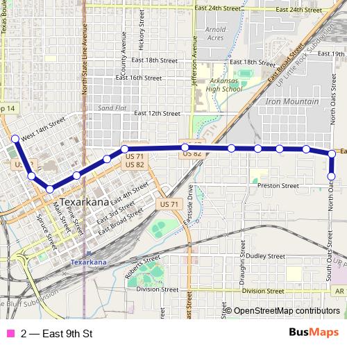 2 bus Line Map