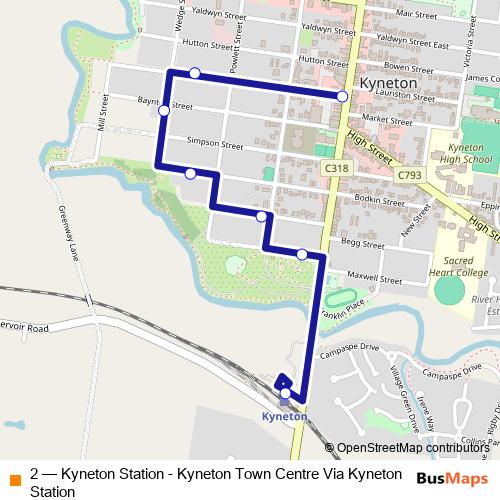 2 bus Line Map