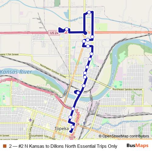 2 bus Line Map