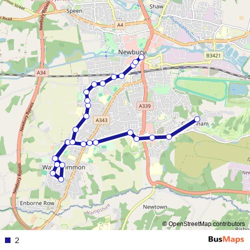 2 bus Line Map