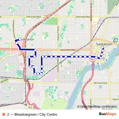 2 bus Line Map