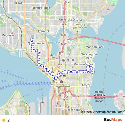 2 bus Line Map