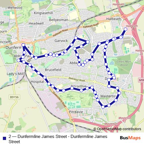 2 bus Line Map