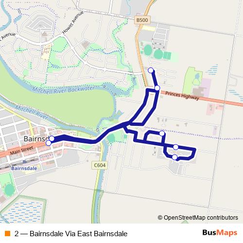 2 bus Line Map